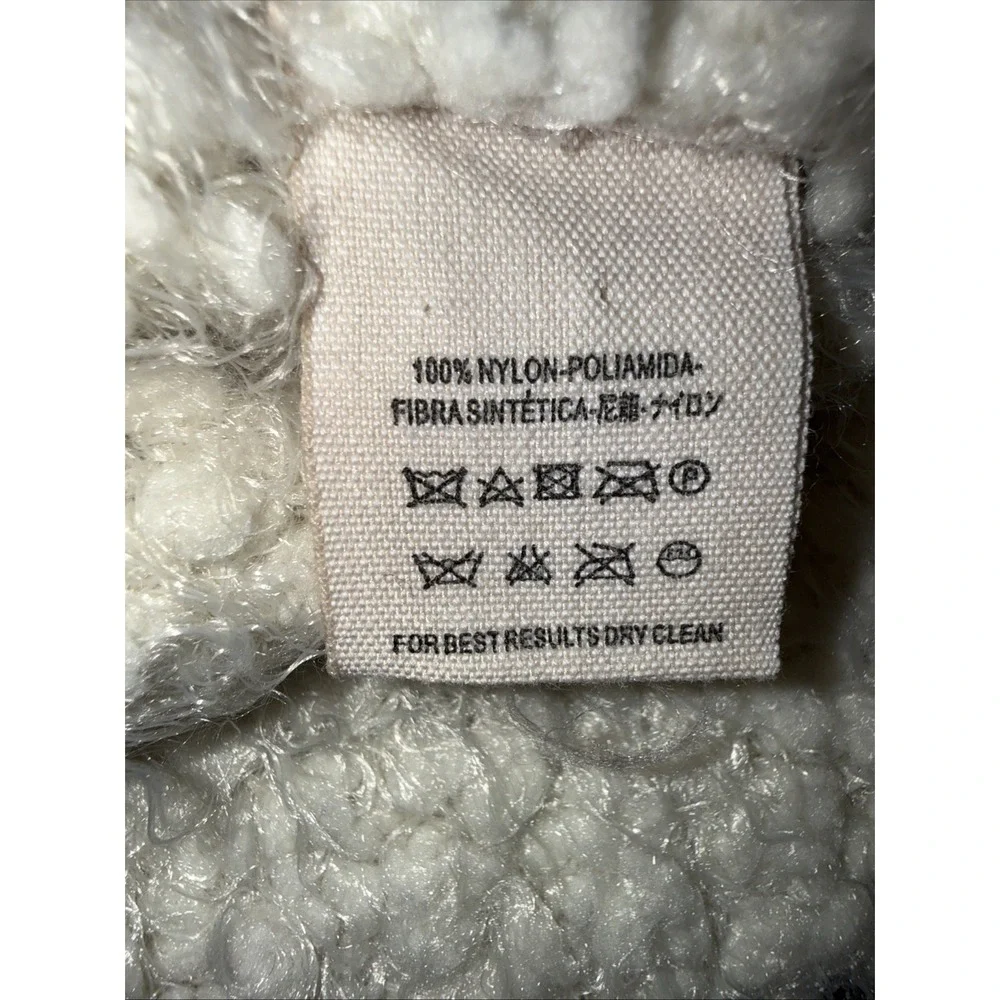 FREE PEOPLE  Boucle FUZZY SWEATER CARDIGAN Women's Size XS Oversized IVORY Boho